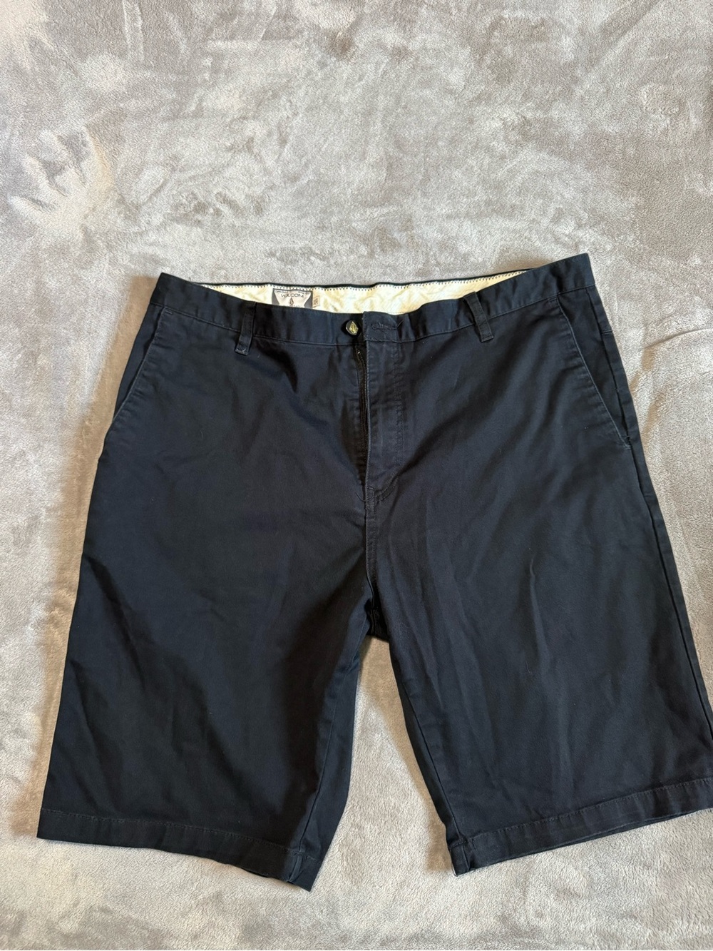 Volcom Men's Black Flat Front Shorts